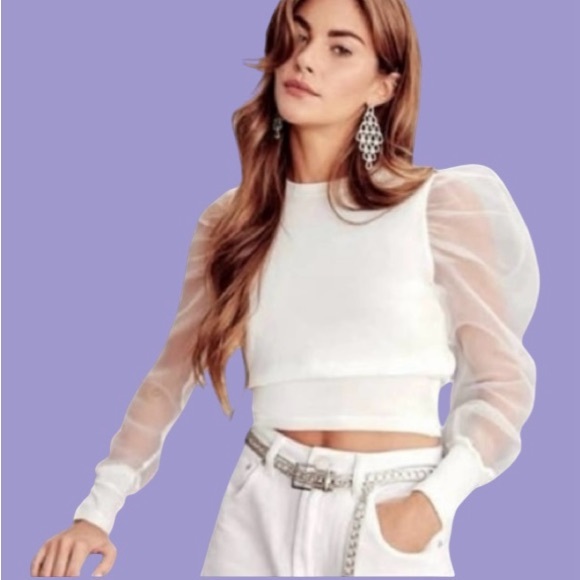 🔥NWT! NASTY GAL “SHEAR COMES OUR GIRL” WHITE CROPPED KNIT SWEATER! 🔥 - Picture 1 of 15